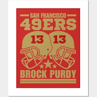 San Francisco 49ERS Purdy 13 American Football Retro Posters and Art